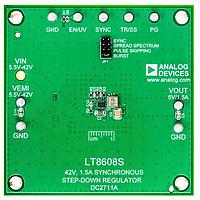 Analog Devices DC2711A ບົດທົດສອບຕົວຄວບຄຸມແຮງແຟງ - ຕົວຄວບຄຸມປ່ຽນແປງ LT8608S DEMO BOARD