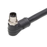 Molex 1205000352 ເສັ້ນສາຍເຊນເຊີ / ເສັ້ນສາຍອັກຕູເວີ M12 ປະເພດສະຫຼຸບດ້ານດຽວ 4 ໂພນ ຜູ້ຊາຍ (90) ເຖິງ Pigtail 16 AWG ສີດຳ ຍາວ 5.0m