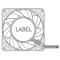 Delta Electronics, Inc. PFR0812XHE-SP00 ພັງລົມ Tubeaxial, 80x38mm, 12VDC, 134.29CFM, 42W, 3.5A, 71.5dBA, Ball, 4-Leads, Tach/PWM