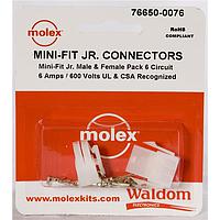 Molex 76650-0076 ຊຸດຕໍ່ຕໍ່ MiniFit Jr Conn Kit Plug and Recept 6Ckt