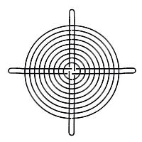 Sanyo Denki 109-019K Guard 120mm Fan Finger Guard, Inlet/Outlet, Black