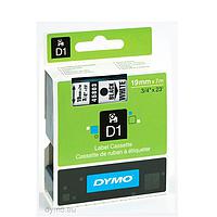 DYMO 63020714 D1 tape ສີດໍາ/ສີຂາວ (19mm x 7m)