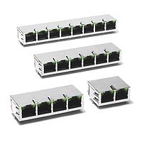 Pulse Electronics JG0-0098NL Modular 1X4 GIGABIT CONN, BST, ມີໄຟ LED