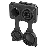 NEUTRIK NAC3PX-TRUE1 ຕົວເຊື່ອມ RECP - ກົດອາກາດ - ຄູ່ຊາຍ/ຜູ້ຍິງ ຮູບແບບຄູ່ - ພະລັງງານເຂົ້າ/ອອກ 1/4" ແທບແບບແກ້ວແບບແກ້ວ