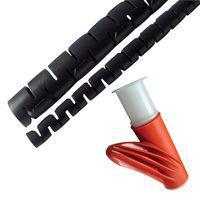 Essentra Components SHR-25-6V0B ຜ້າຫຼຸດສະບັບ Slit Harness Wrap.Black.25MM Max. 1 EA=20 Mtr