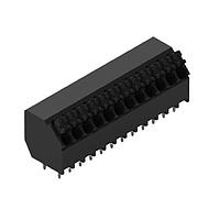 Wurth Elektronik 691410120012 ຂົ້ວຕໍ່ສາຍແບບຄົງທີ່ WR-TBL 3.5mm pitch ໂມໂນບລັອກ THT ສີດຳ 45 deg Dual Pin ຊ່ອງສຽບສາຍ Screwless Push In 12P