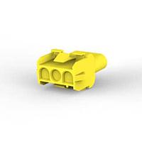 AMP Connectors - TE Connectivity 1-480701-4 ຮູສິງຮັບກະປ້ອງ 03P CAP HSG YEL