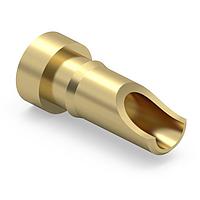 Mill-Max 6024-0-01-15-00-00-03-0 ຂົນຕໍ່, ຖ້ວຍບຸກບົວຂົນຕໍ່ .055 ຮູ, ເພື່ອ 22AWG