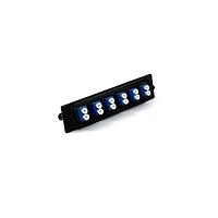 Megladon Manufacturing AP-PAN-LCU-BL-12 ແອດຕເຕີ ແຜງຄອນເນັກ Fiber Adapter Panel, Mating Adapter Panel, Panduit Footprint, SM, 12ct, LCUPC