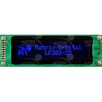 Matrix Orbital LK202-25-FB-E LCD Character Display Modules 20x2 ສີຟ້າ ຂໍ້ຄວາມສີດຳ ພື້ນຫຼັງ B/G ອຸນຫະພູມຂອງພາຍນອກ 25 ປຸ່ມ