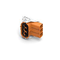 AMP Connectors - TE Connectivity 1-2141166-2 ກອງປະກອບ Receptacle Housing 3POS,8MM HV,REC HSG, 90DEG,ASSY,SEALED