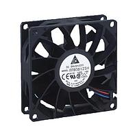 Delta Electronics, Inc. FFB0812SH ພັງລົມທູບແອັກຊຽວ DC Tubeaxial Fan, 80x25.4mm, 12VDC, Ball Bearing, Lead Wires