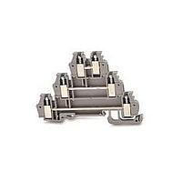 Amphenol Anytek 10134294-001LF ບລັອກຂໍ້ຕໍ່ລະບົບ DIN Rail ປຸ່ມສອງຊັ້ນສະແດງສະຖານະ W2.5 ສີເທົາ