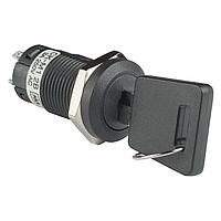 NKK Switches CKM12BFW01-001 ສະຫນັບສະຫນູນ Keylock 16MM ON-ON RMVE 1POS FLAT KEY#001 3A LUG