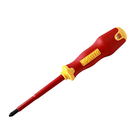 SATA 61321 Cushion Grip VDE Insulated Screwdriver Slotted 2.5 x 75mm