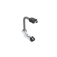 Amphenol Canada DRPC62B005A10 ຕູ້ເຊື່ອມຕໍ່ແບບ Modular / ຕູ້ເຊື່ອມຕໍ່ Ethernet, ສາຍສັ້ນ Cat6A, Industrial RJ45, ອອກຈາກດ້ານລຸ່ມ 90 ອົງສາ ໄປຫາປລັກມາດຕະຖານ ix B key, 24AWG, 2.0m, ທາງທອງ