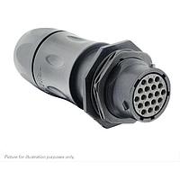Eaton Souriau-Sunbank UTSX7JC1419SX ຮອບຮອງ Jam nut receptacle, ມີກະບຸກສາຍສົ່ງສະບັບຫຼັງ, ສໍາລັບ 19 ຕິດຕໍ່ຍິງຍິງ, IP68/69K, ການກຳນົດກະແຈ X