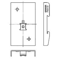 Omron Electronics P9EA-D ອາແດບເຕີ Din Rail Adapter ສຳລັບ G9EA