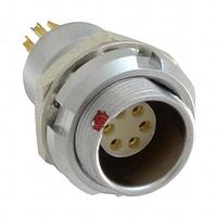 NorComp 820B006-203R001 Connectors IP50 Female Push-Pull Panel Mount 6 Position Straight Solder Cup