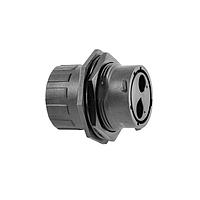 Amphenol SINE Systems RTS718N2PHEC03 ປະຕູປ່ອງ Receptacle, Jam Nut, 2 ຕຳແໜ່ງ, ຜູ້ຊາຍ, ຂະໜາດ Shell 18, ຢາງຊິໂລຄອນປິດກັນນ້ຳ, ແລະຝາປິດທ້າຍມີການປິດສາຍແບບເປົ່າເປົ່າ