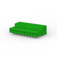 AMP Connectors - TE Connectivity 4-640443-0 ການປະກອບ Receptacle 10P 28AWG TIN CLSD W/O TAB W/GRN STRIPE