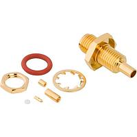 Amphenol RF 901-10805 ປຸ່ມ RP-SMA Crimp Jacks RP SMA Straight Crimp Jack Bulkhead 1.32 mm Micro-cable 50 Ohm IP67