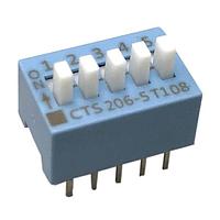 CTS Electronic Components 206-5ES ສະຫນາມສະລັບ DIP 5 ສ່ວນສະລັບ SPST