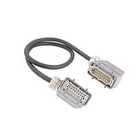 HARTING 20871469002100 ຕໍ່ພວມພະລັງງານຫນັກ Han 16E Power Cable Assembly, ຝາກລະດັບເຫຼັ້ມສອງຂ້າງ, ທາງເຂົ້າດ້ານ, ປະເພດຜູ້ຊາຍ/ຜູ້ຍິງສອງຂ້າງ, UL2237 Listed, 1.0m