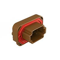 Amphenol SINE Systems AT13-08PD-BM02 ຕົວເຊື່ອມ RA Flng Mnt PCB Rcpt 8POS Brw Gld Cont D