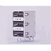 Amphenol CONEC 33UBAR-TSN1R ຕູ່ມິດ USB ປະເພດ A PCB R/A (ສາມຊັ້ນ) USB TYPE A PCB RA TRIPLE STACKED