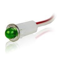 VCC 1091M5-12V ຕົວບອກສະແດງ LED ຕິດຕັ້ງບົດບັນທຸກ ເຂົ້າສີຂຽວກະຈົດ 1/2" ຮູບຮອບຕິດຕັ້ງ