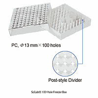 SciLab SL.Rac3140 ກ່ອງເກັບເຢັນ, PC, Φ13 mm×100ຮອນ, 134×134×h53mm, ສີຂາວ