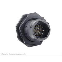 Eaton Souriau-Sunbank UTSX712D14PW ຮອບຮວມ Jam nut receptacle, ບໍ່ມີ backshell, ມີ 14 ຕິດຕໍ່ PCB ຊາຍ, IP68/69K ໃນສະພາບບໍ່ໄດ້ຕ້ອງການ, keying W