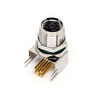 Amphenol LTW M8AS-06PFFR-SF8001 ຕົວເຊື່ອມຕໍ່ມິຕຣິກຮູບວົງກົງ M8 ມີມຸມມີການນຳທາງມີມຸມຂວາ, ເຫຼັ້ມເຫຼັ້ມ, 1.5A, 06 ພິນ, ຕົວເຊື່ອມຜູ້ຍິງ, ຕິດຕໍ່ຜູ້ຍິງ, ເຮັກຊາໂກນ, ການດັບດວດດ້ວຍການສະກຣູ, PCB 90, ຕົວຮັບ, ການຢຶດດ້ານໜ້າ, IP68 ບໍ່ໄດ້ຕ້ອງການການເຊື່ອມ