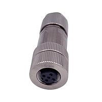 NorComp 858FA05-203RCS1 ຕິດຕັ້ງໃນພາກສະຖານ IP67 ຜູ້ຍິງ M12 ຕິດຕັ້ງໃນພາກສະຖານ ຮູບວົງມົນ 5 ຕຳແໜ່ງ