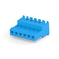AMP Connectors - TE Connectivity 3-640622-6 ຮູງຮັບ Receptacle Housing FEED THRU W/O TAB 6P ສີຟ້າ ບ່ອນບ້ານ 26 AWG