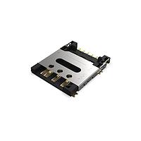 GCT (Global Connector Technology) SIM8060-6-1-14-00-A ຕູ້ເຊື່ອມບັດ Nano SIM Card Connector, ປະເພດ Hinged, SMT, 6Pin, ມີສະຫນັບສະຫນູນການຕິດຕາມບັດເປີດປົດ, ຂະໜາດ 1.43mm