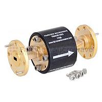 Fairview FMWIR1003 WR-19 Waveguide Isolator with 25 dB min Isolation from 40 GHz to 60 GHz using Round Cover UG-383/U-Mod Flange