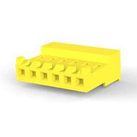 AMP Connectors - TE Connectivity 3-643818-6 ກອງປົກຄຸມປະຕູປິດມີແທບ 6P L.R. ເຫຼືອງ 20 AWG