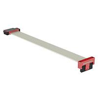 ERNI - TE Connectivity 017036 ສາຍສະເກັດ Ribbon / ສາຍ IDC 8-Pin Fem STR ເຖິງ Fem Angled, ສາຍ 250mm