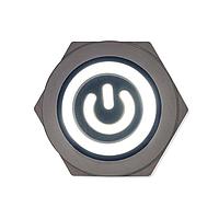 Soldered 108297 ແຜງກົດປຸ່ມ, ປຸ່ມກົດ, 12mm, ແສງສວ່າງ, ສີຂາວ