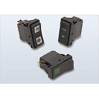 Carling Technologies V6D2UHNB-00000-000 ສະຫງວນສະຫງວນ Rocker Switch ON-OFF-ON 20A 12V QC Grn/Amber No Actr