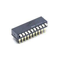 AMP Connectors - TE Connectivity ADP1004 ສະຫນັບ DIP SWITCH DIP SPST PIANO 10POS