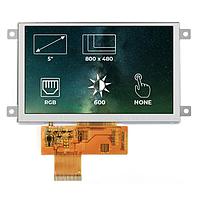 Riverdi SM-RVT50AQTFWN00 ຈໍ TFT LCD 5.0", RGB, ກອງ, ບໍ່ມີການສະຕິດສອດ