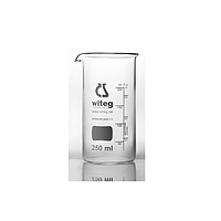 WITEG 5 502 003 B Beaker ຮູບແບບສູງທີ່ມີ spout ແລະ Witeg ໂລໂກ້ (3000ml; 6 pcs)