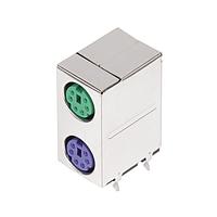 Kycon KMDGX-6SG/P-S4N ຄອນເນັກເຕີ 6P/6P PC99 ສີຂຽວ/ສີມ່ວງ ວາງຊ້ອນກັນ ຊຸບຄຳ