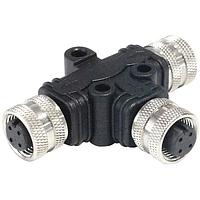 Bulgin PXPPVC12TSFM04AFBIFB T-Adapter M12 A-Coding 4 Pins T Splitter(M12*