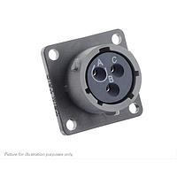 Eaton Souriau-Sunbank UTSX012E3S ຮອບຮອງ Receptacles Square flange receptacle, ບໍ່ມີ backshell, ມີ 3 ຕິດຕໍ່ສົ່ງຜົນສາວ, IP68/69K ໃນສະພາບບໍ່ໄດ້ຕ້ອງການ
