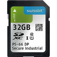 Swissbit SFSD032GL1PT1MT-I-6F-02P-SW4 ບັດຈຳຫຼັກ Secure SD Card, PS-66 DP (ທີ່ມີຄວາມທົນທານສູງ), 32 GB, 3D PSLC Flash, -40C ຫາ +85C