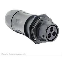 Eaton Souriau-Sunbank UTSX7JC142G1S ປຸ່ມຢືດ Jam nut receptacle, ມີກະແຈບສາຍສົ່ງສະບັບຫຼັງ, ສໍາລັບ 3 ຂໍ້ຕໍ່ຍິງ, IP68/69K